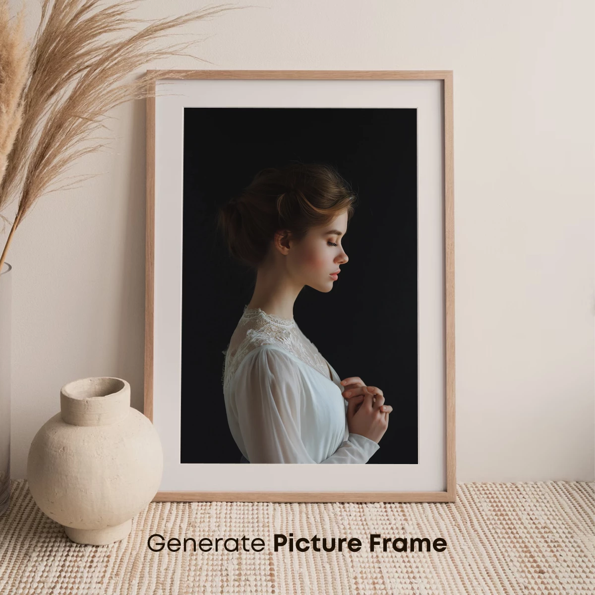 Elegant Solitude: Lace and Shadow - Image 7