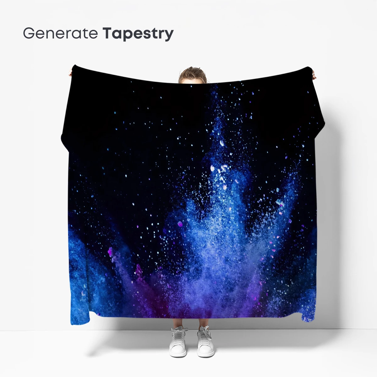 Cosmic Dust Explosion: A Symphony of Blue and Purple Hues - Image 5