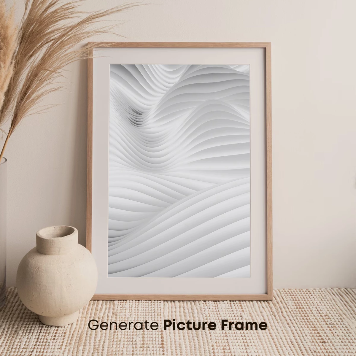 Elegant White Waves: A Sculptural Symphony - Image 7