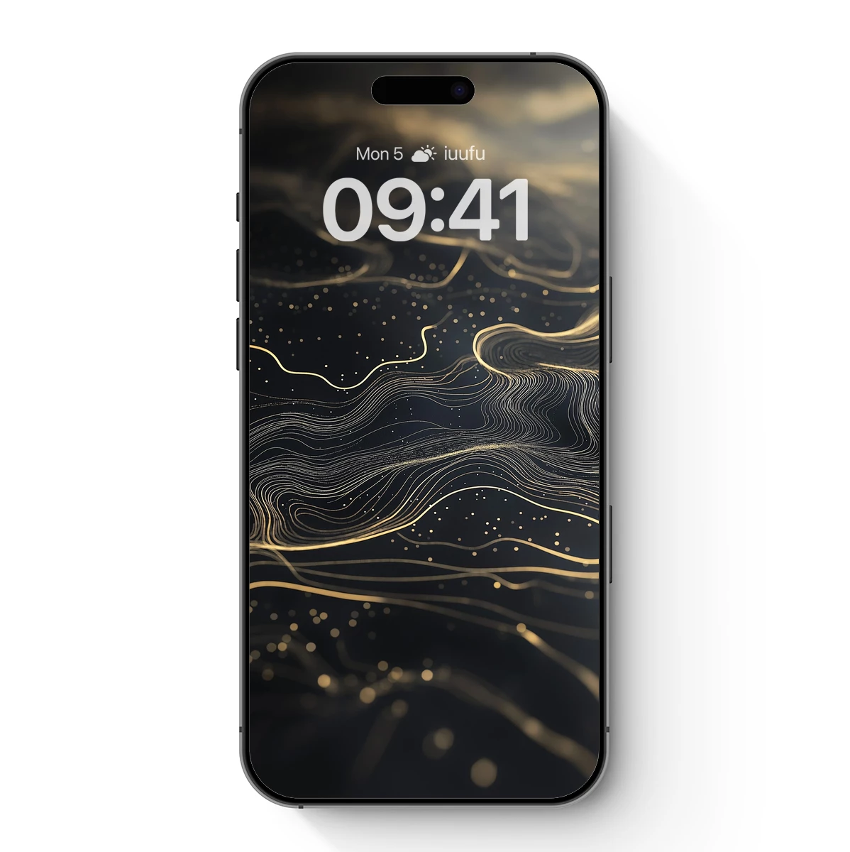 Golden Contour Waves: Abstract Elegance Golden Contour Waves: Abstract Elegance