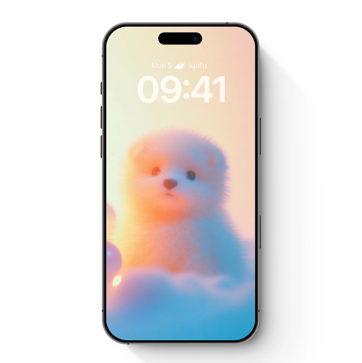 Fuzzy Dream Bear in Pastel Clouds