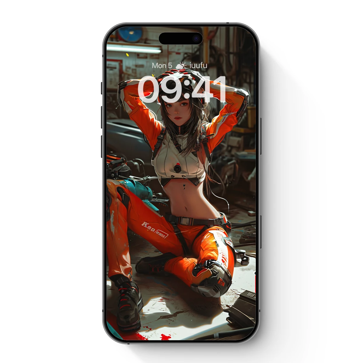 Cyberpunk Mechanic: Futuristic Garage Artistry