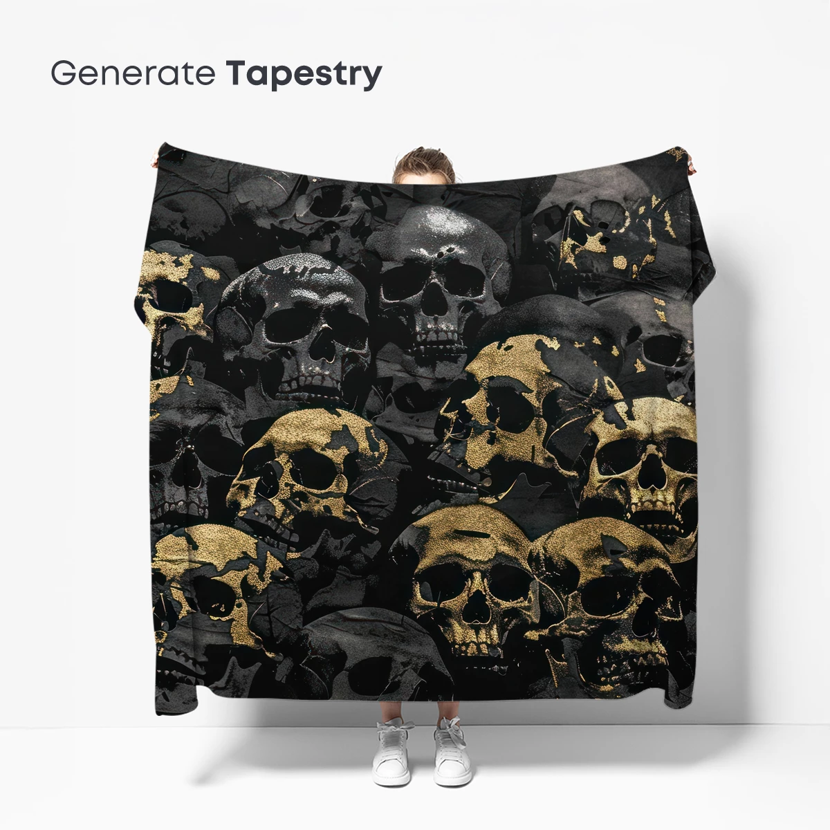 Gilded Skulls: Gothic Elegance in Gold and Shadow - Image 5