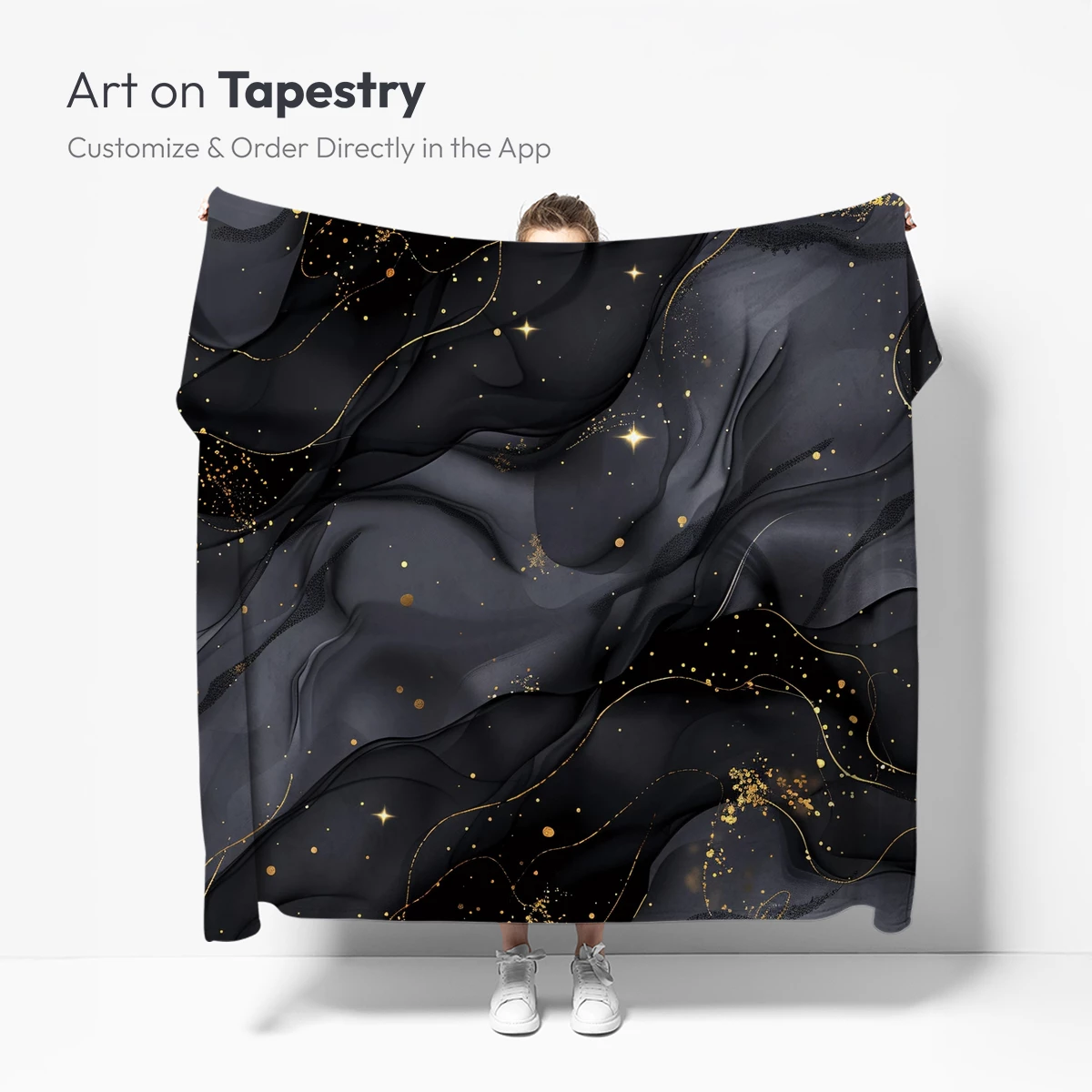 Elegant Black Marble with Golden Accents - Image 5