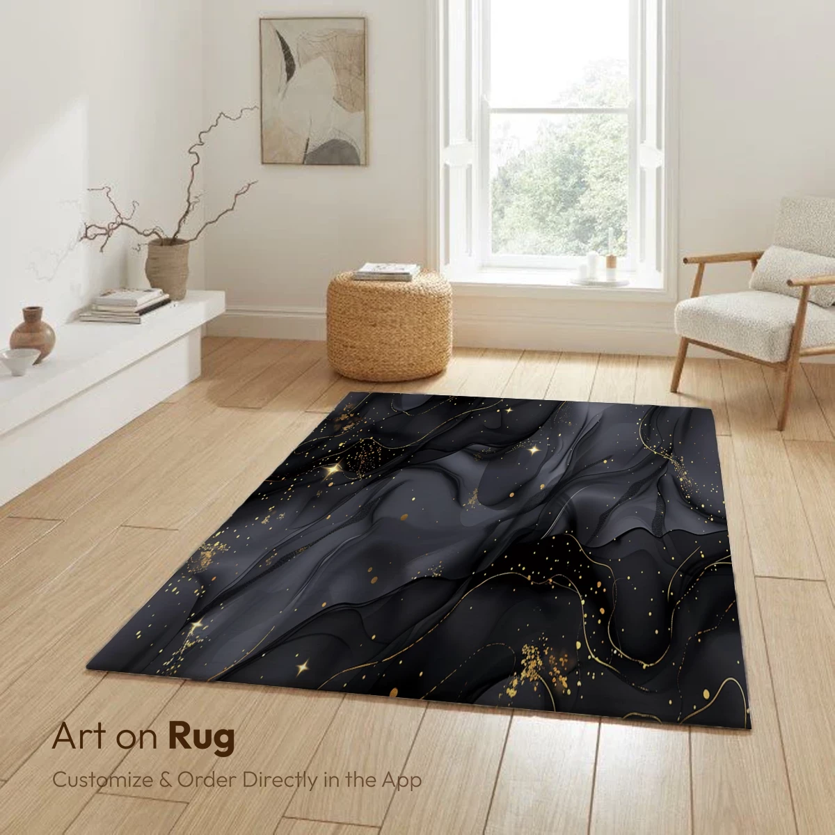 Elegant Black Marble with Golden Accents - Image 6
