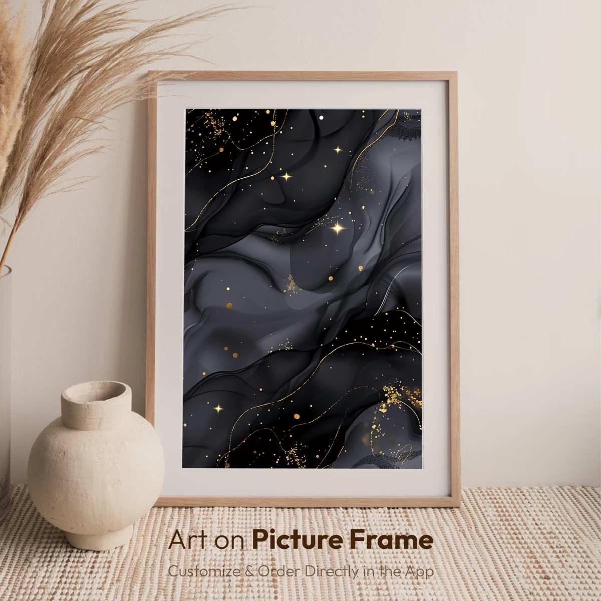 Elegant Black Marble with Golden Accents - Image 7