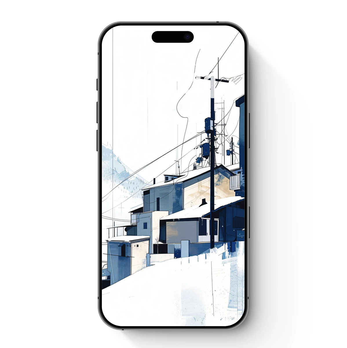 Electric Blues: Urban Snowscape