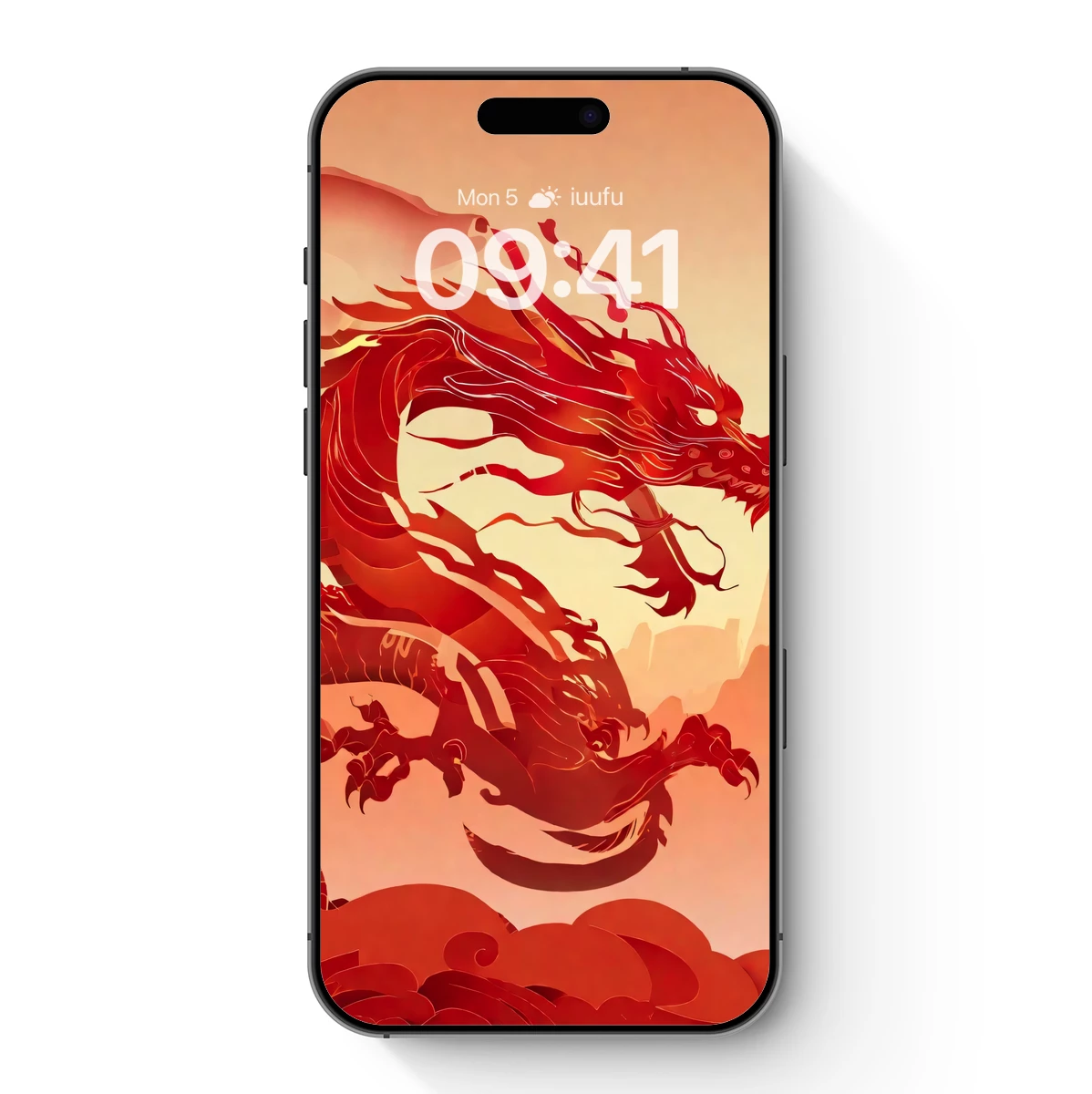 Crimson Dragon Soaring Through Celestial Skies