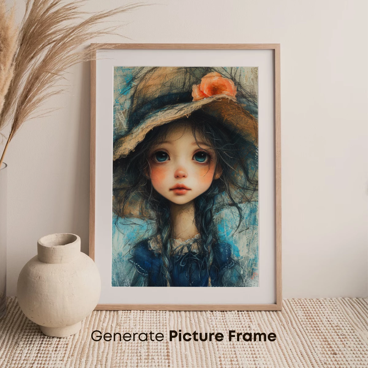 Enchanted Whimsy: Dreamy Girl in Vintage Hat - Image 7
