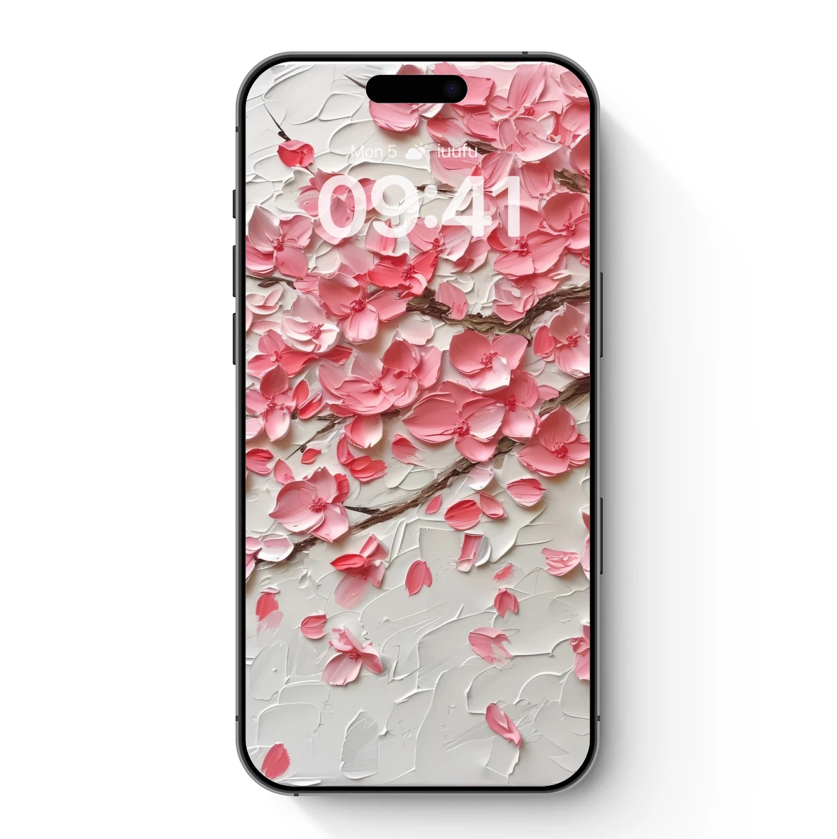 Blossom Whisper: Textured Pink Cherry Branches