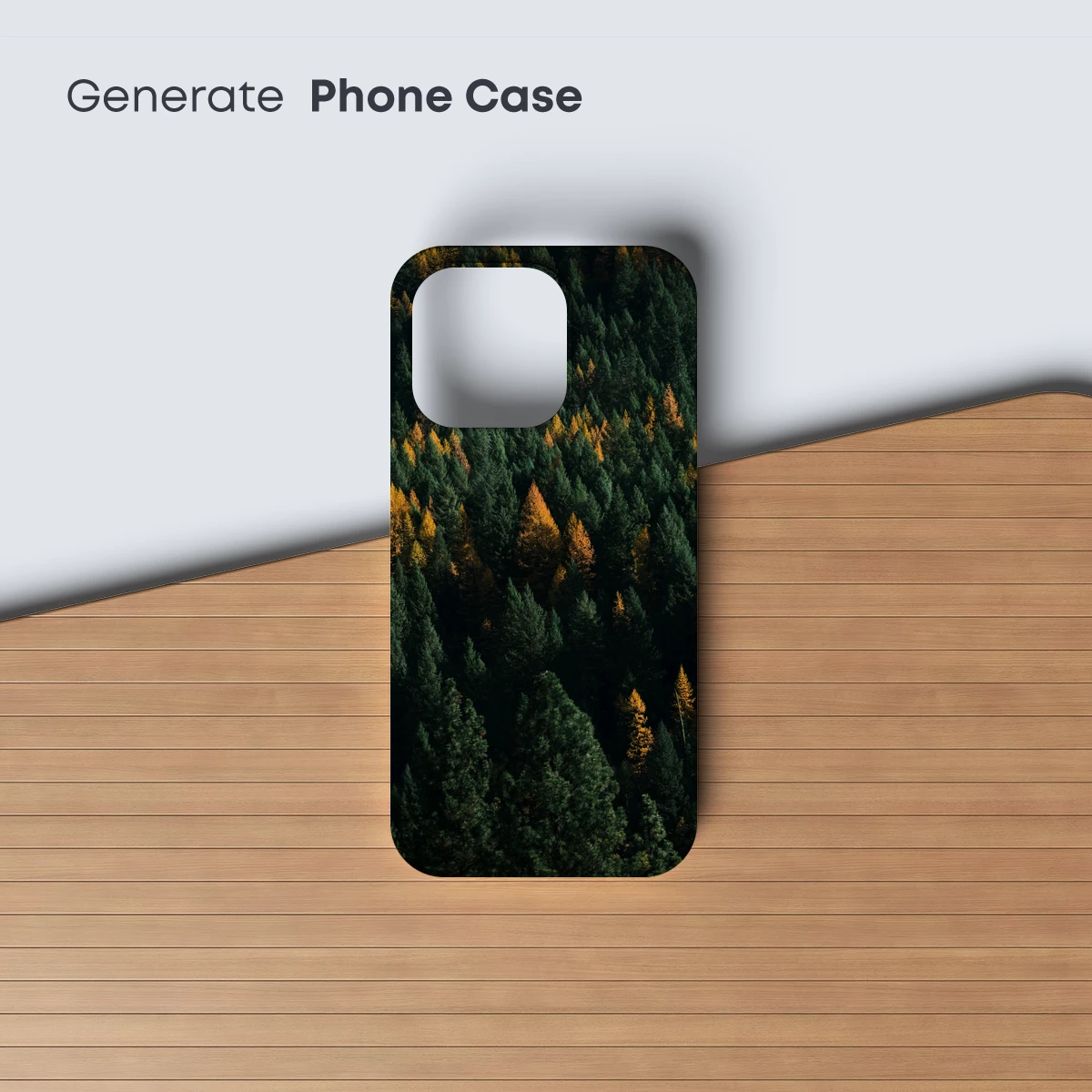 Autumn's Embrace: Golden Pines Amidst Evergreens - Image 3