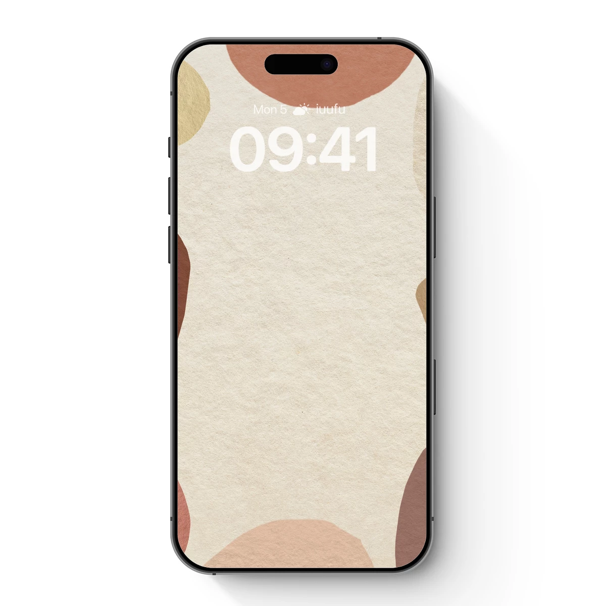 Abstract Terracotta Circles on Cream Canvas