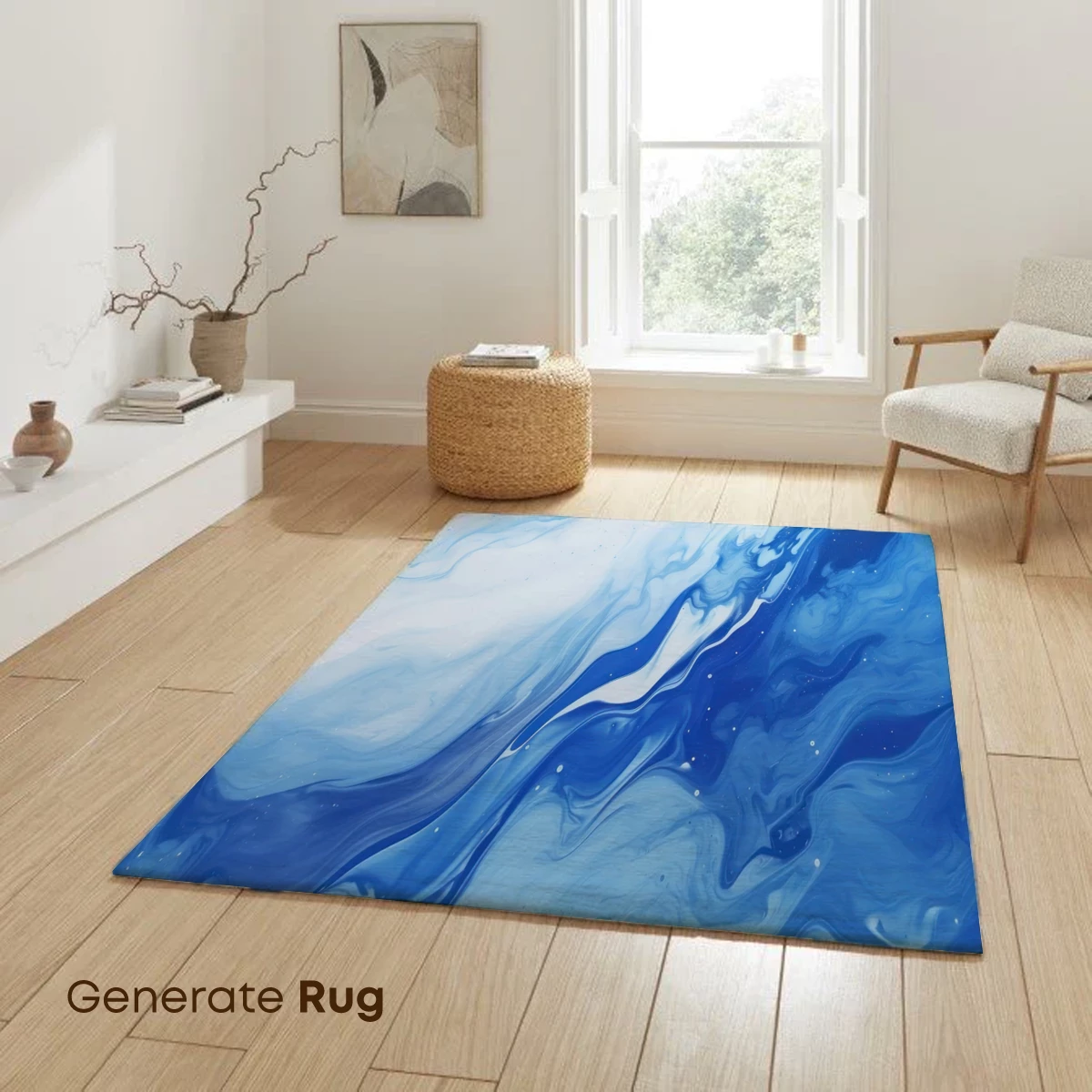 Ethereal Blue Swirls: A Dance of Ink and Water - Image 6