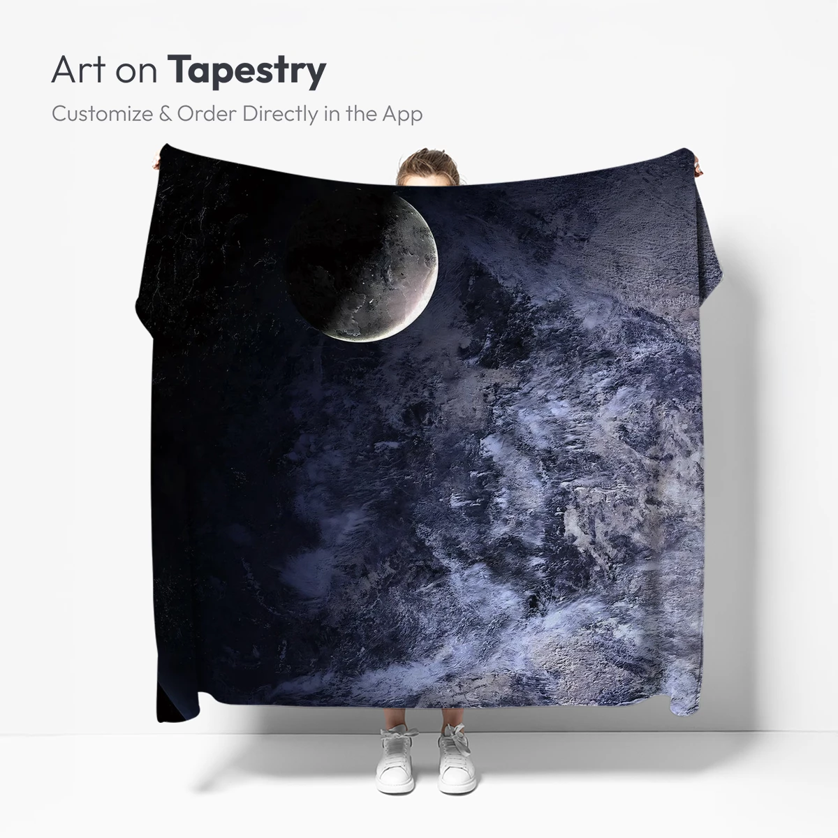 Eternal Cosmic Embrace: Earth and Moon Harmony - Image 5