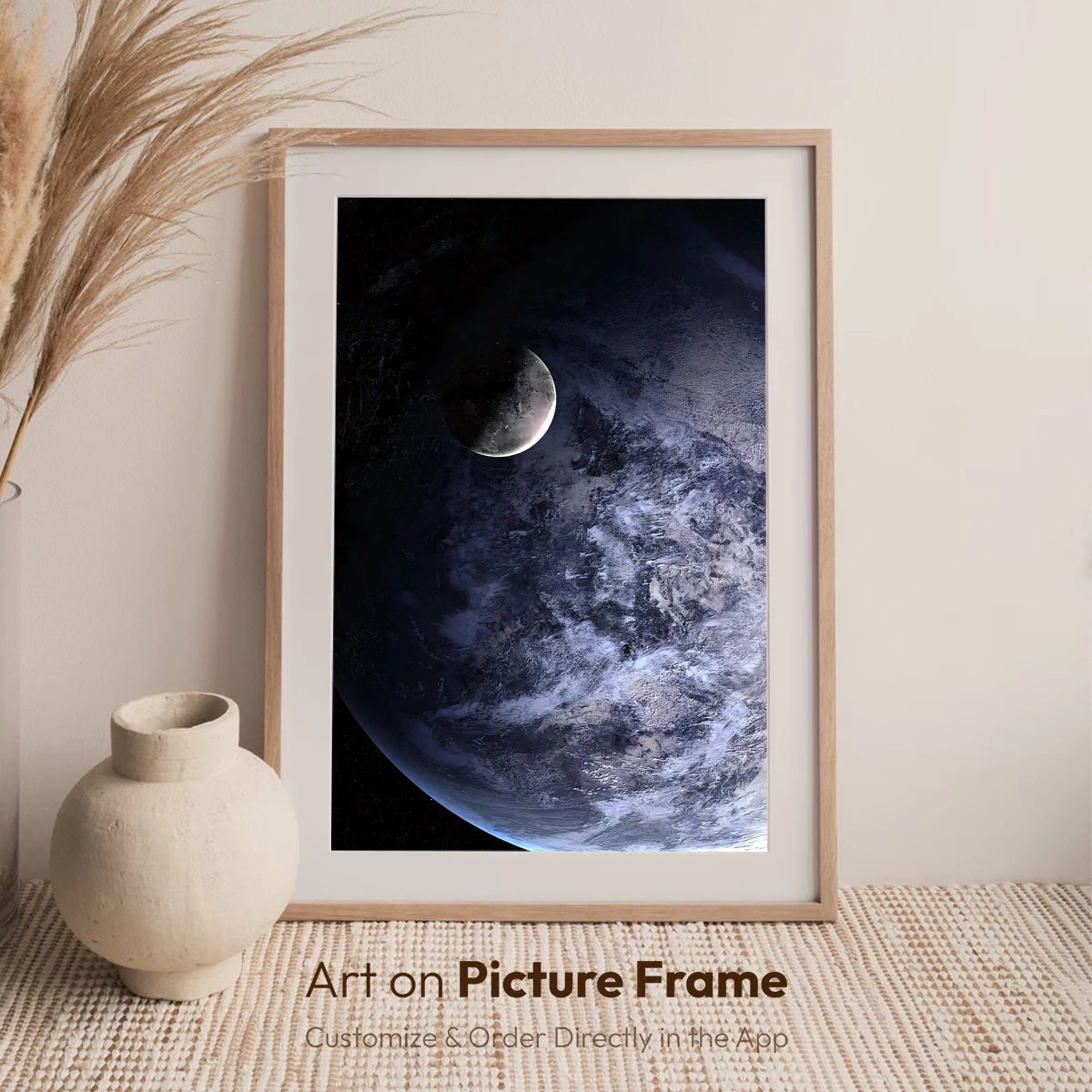 Eternal Cosmic Embrace: Earth and Moon Harmony - Image 7