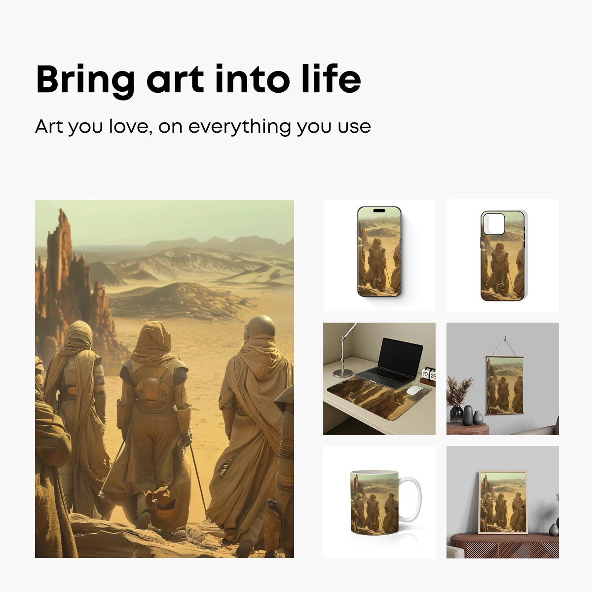 Desert Guardians: Futuristic Nomads in Sandstone Silence - Image 2