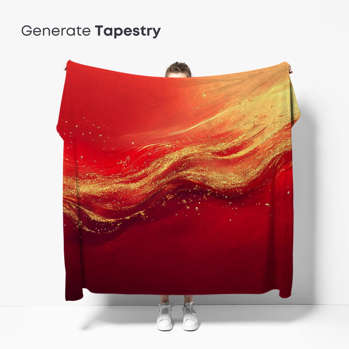 Crimson Waves of Golden Sparkle - Image 5