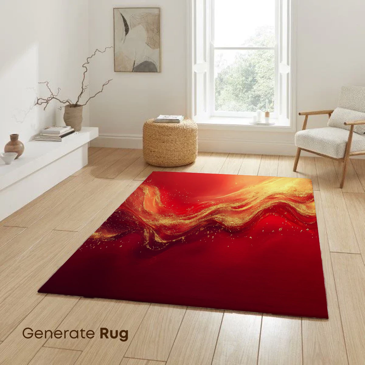 Crimson Waves of Golden Sparkle - Image 6