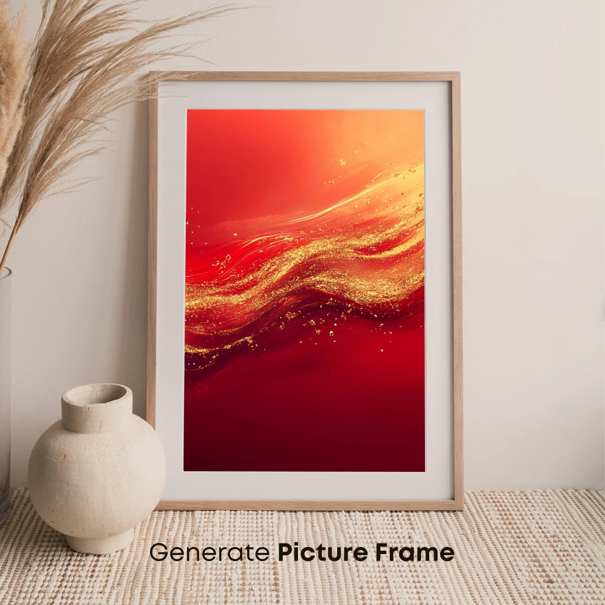 Crimson Waves of Golden Sparkle - Image 7