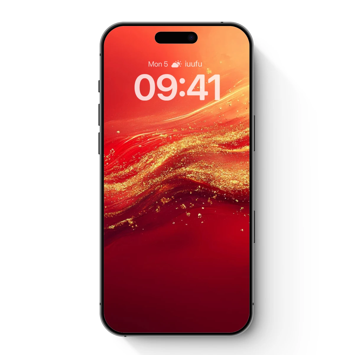 Crimson Waves of Golden Sparkle