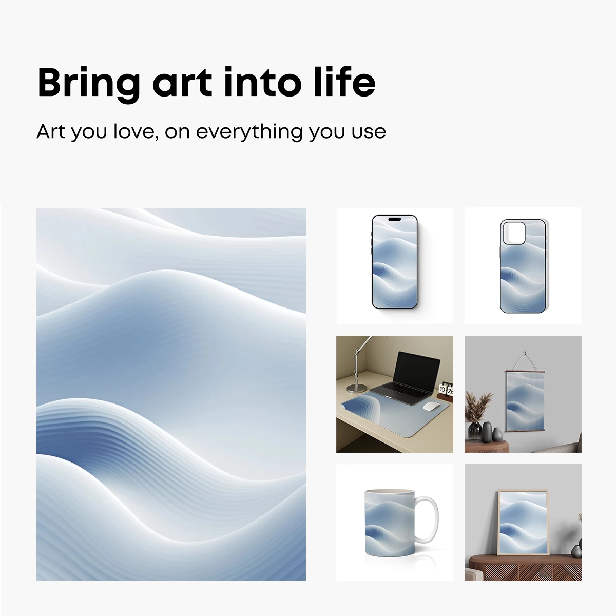 Ethereal Snow Waves: A Sculpture of Winter's Flow - Image 2