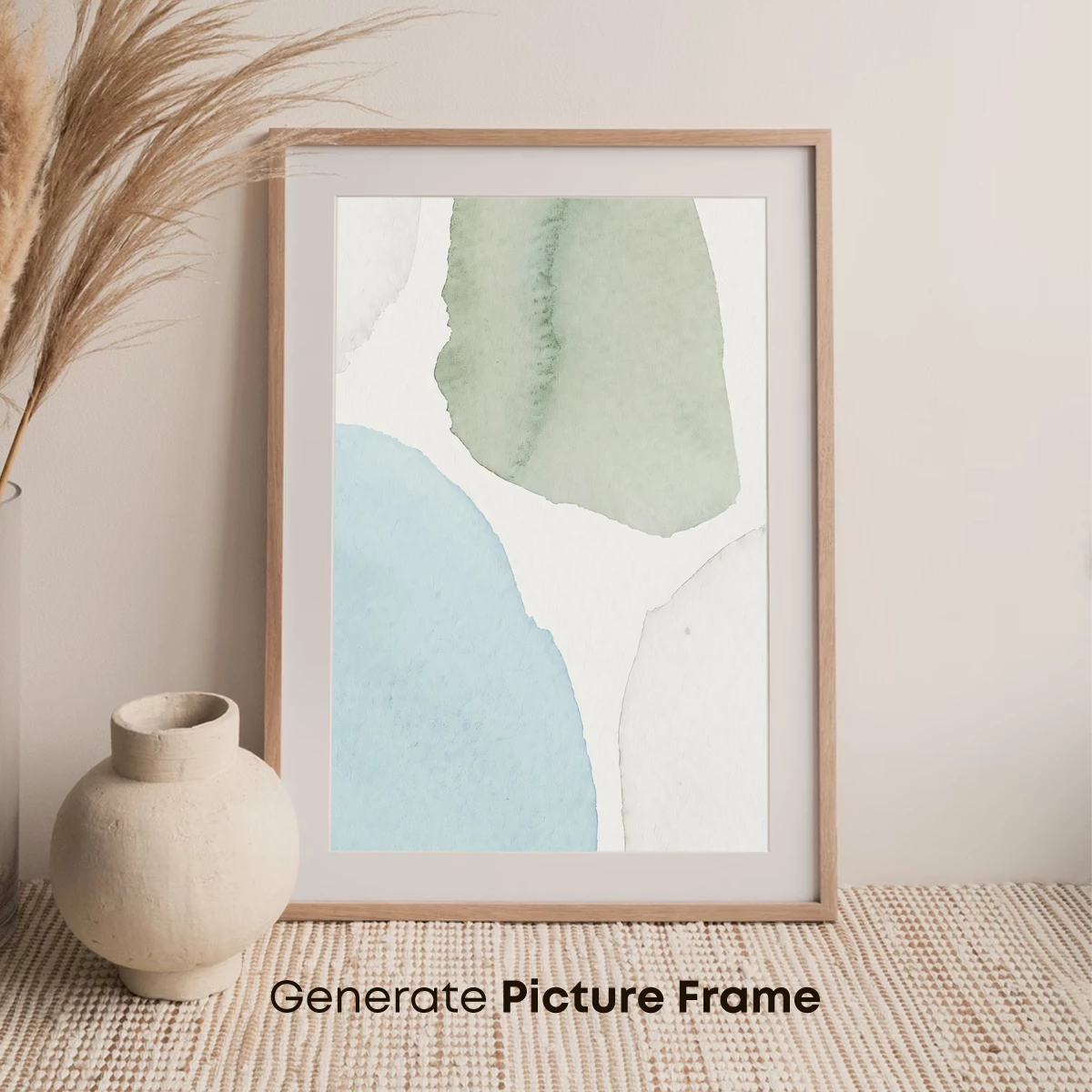 Abstract Watercolor Harmony: Soft Blues and Greens - Image 7