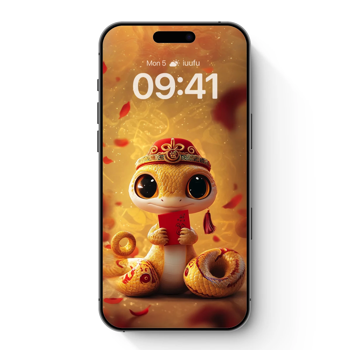 Charming Snake Character with Festive Red Envelope Charming Snake Character with Festive Red Envelope