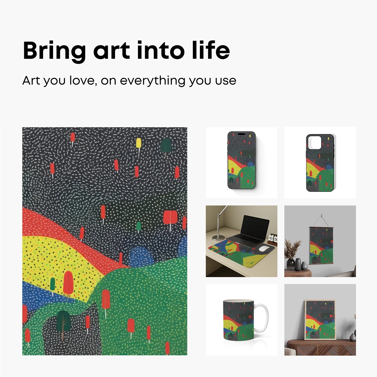 Dot-Painted Hills: A Vibrant Landscape Odyssey - Image 2