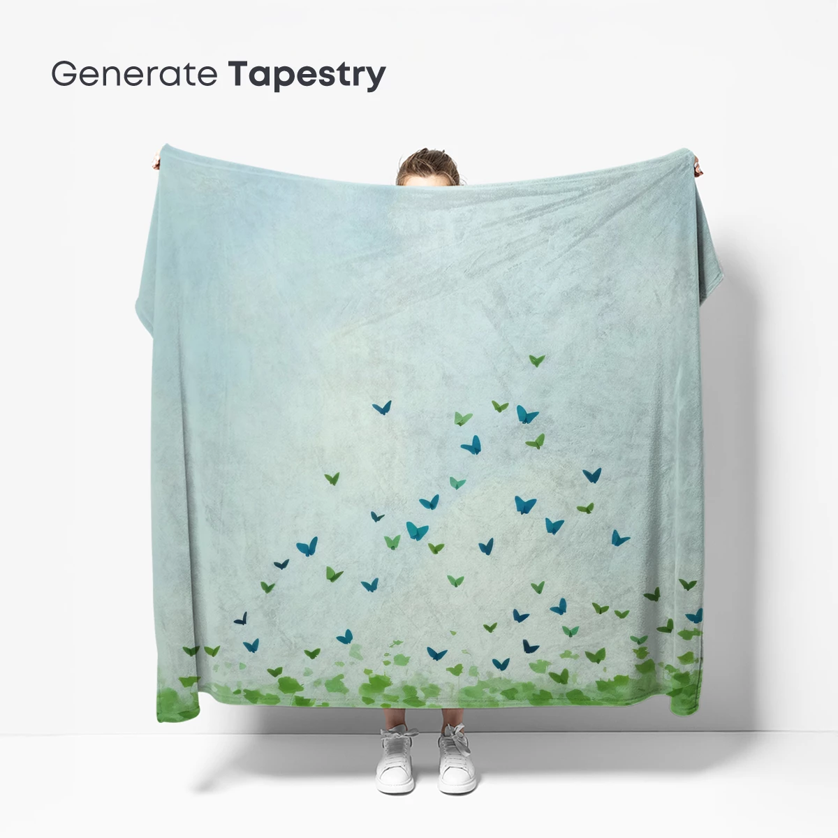 Butterfly Symphony in Misty Greens - Image 5