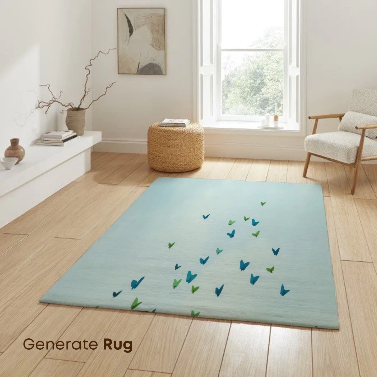 Butterfly Symphony in Misty Greens - Image 6