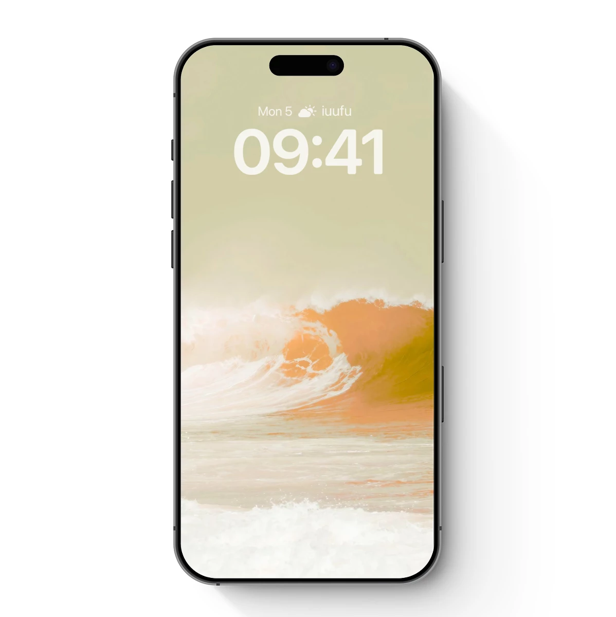 Golden Wave Serenity: Abstract Ocean Art
