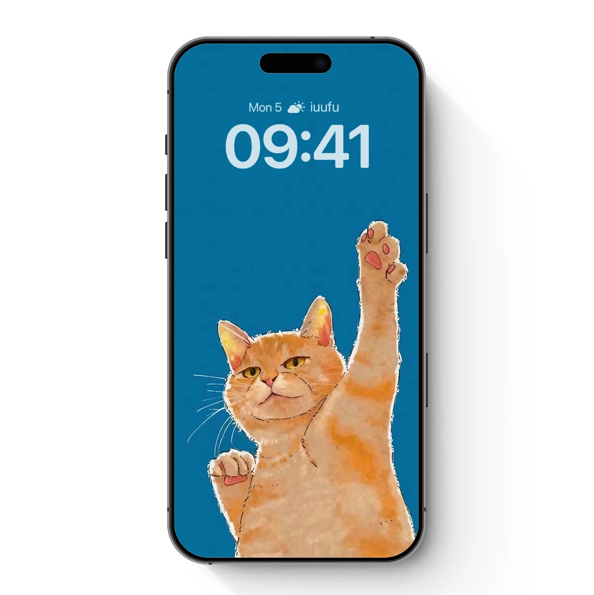 Cheerful Cat Wave: Whimsical Feline Art