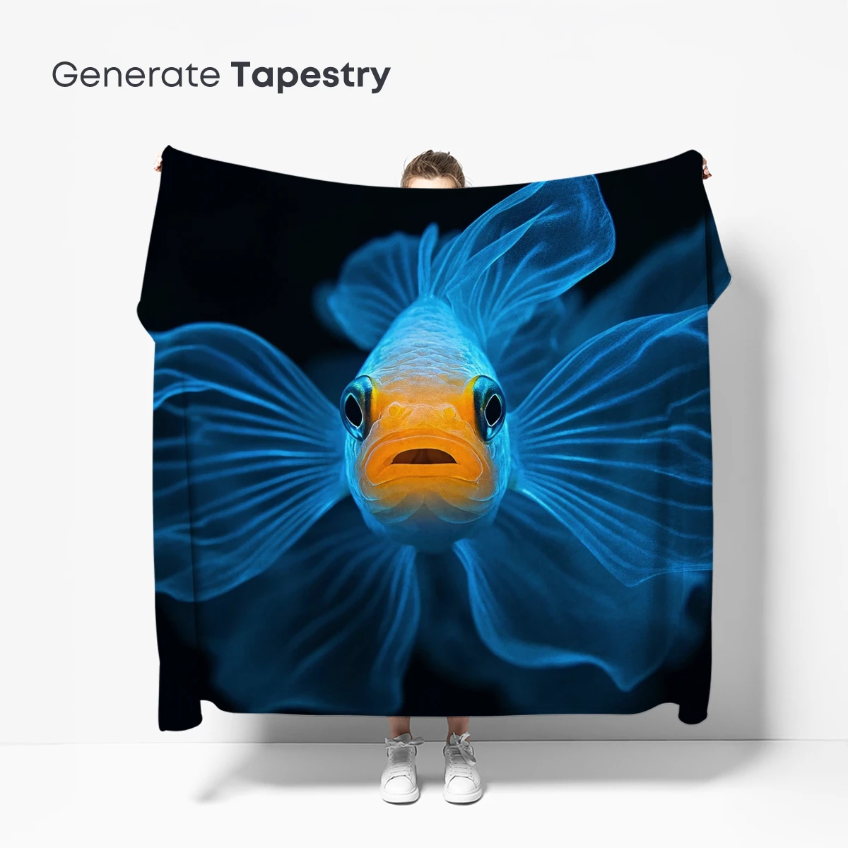 Ethereal Blue Fish: A Symphony of Flowing Fins - Image 5