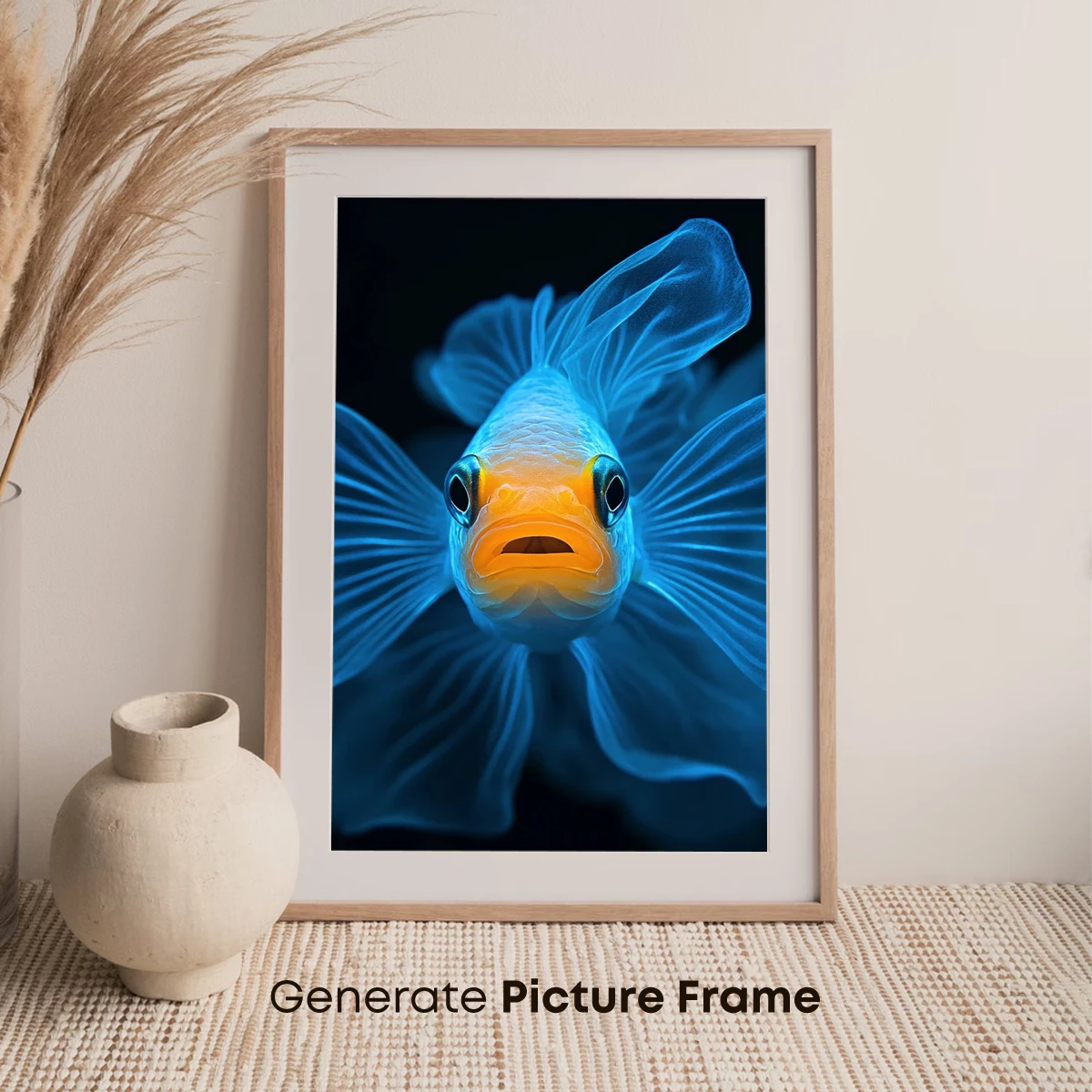 Ethereal Blue Fish: A Symphony of Flowing Fins - Image 7