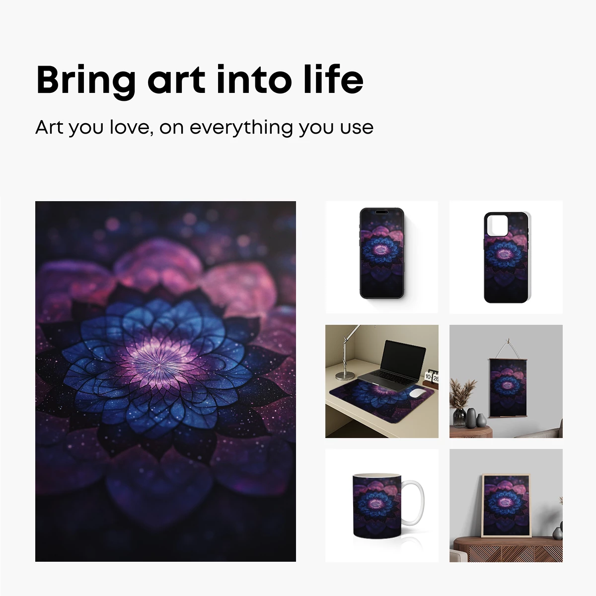 Cosmic Lotus Bloom: A Galaxy-Inspired Floral Artistry - Image 2