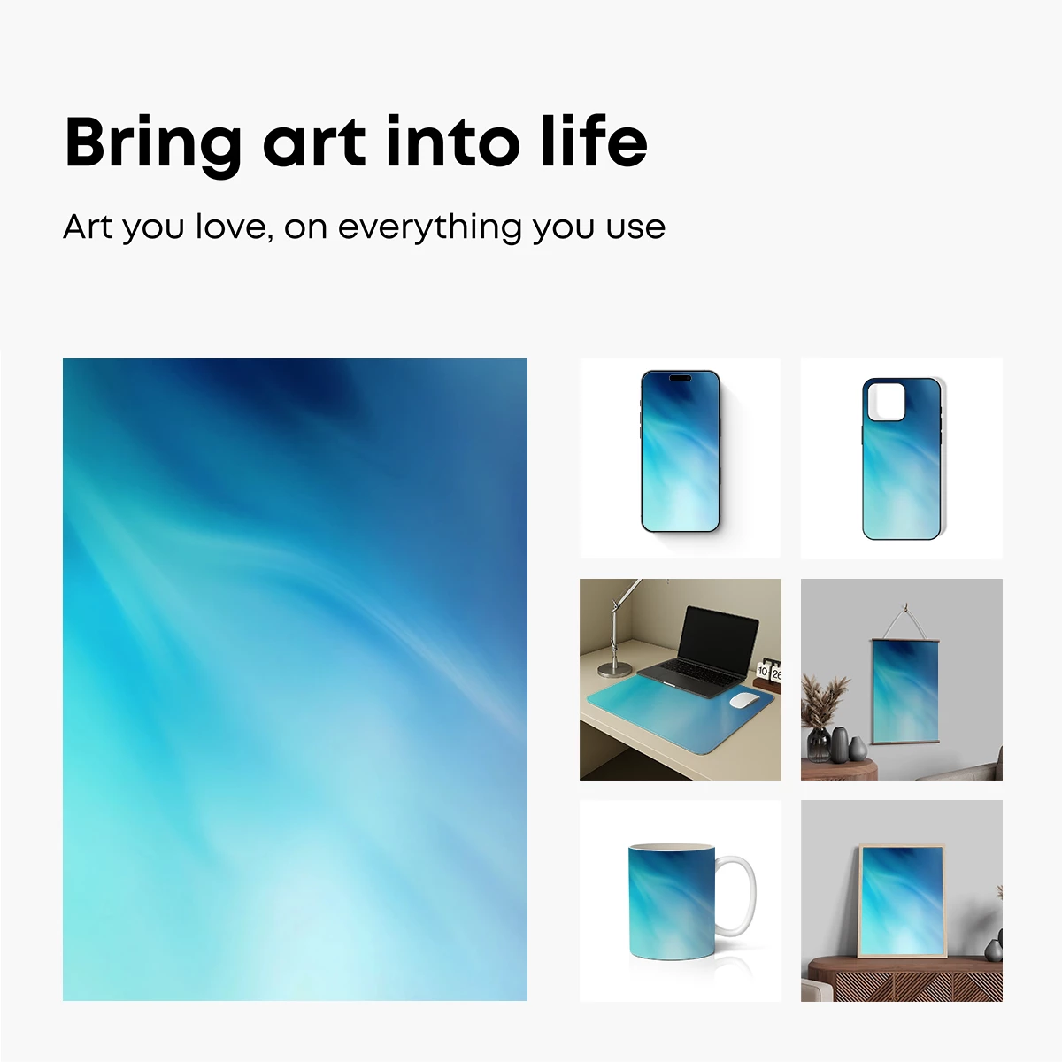 Ethereal Blue Swirls: A Dance of Light and Color - Image 2