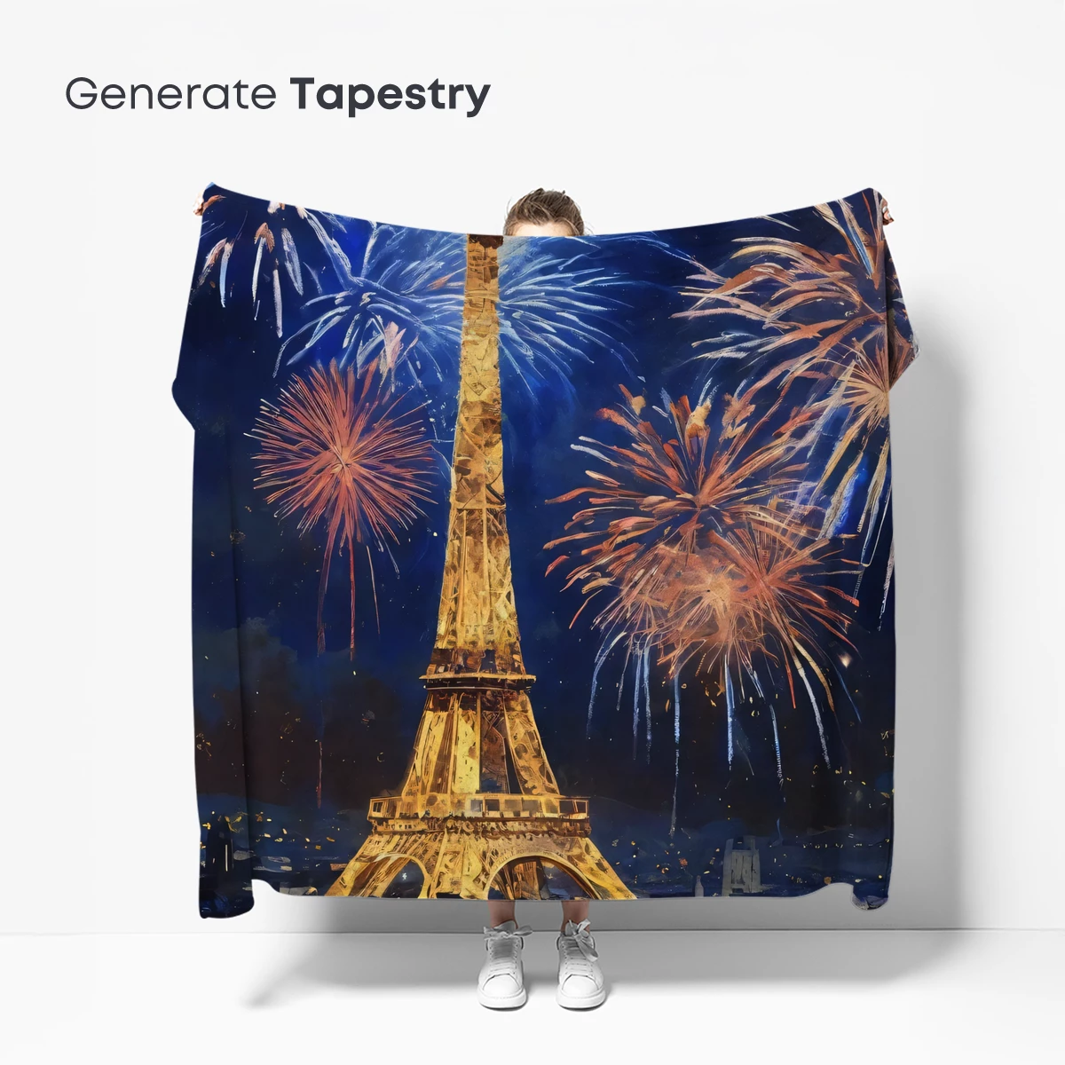 Eiffel Tower Illuminated by Festive Fireworks - Image 5