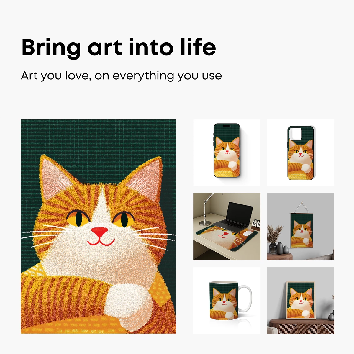 Cozy Cat in Knitwear: Pixel Art Charm - Image 2