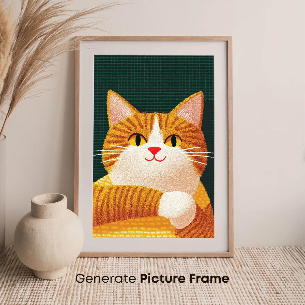 Cozy Cat in Knitwear: Pixel Art Charm - Image 7