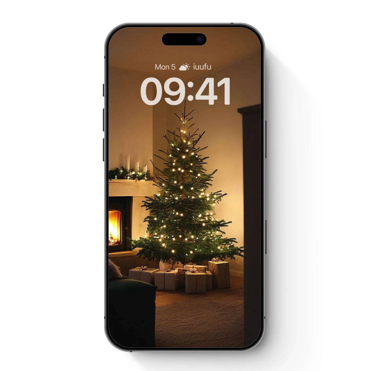 Cozy Christmas Glow: Festive Tree by Fireplace
