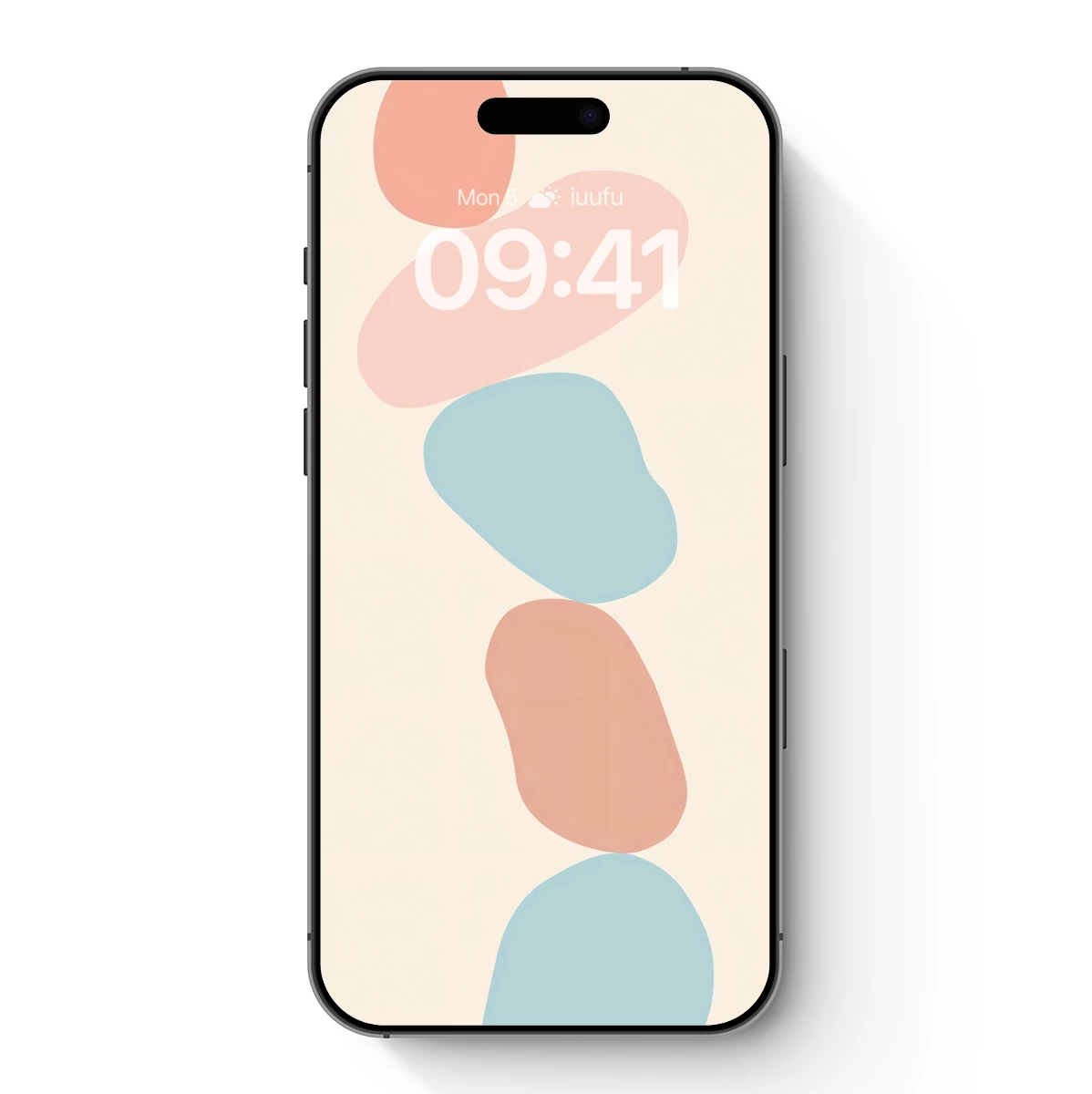 Abstract Pebble Harmony: Soft Pastel Elegance