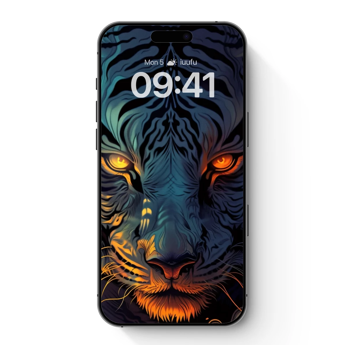 Fierce Tiger in Ethereal Flames: Digital Art Mastery