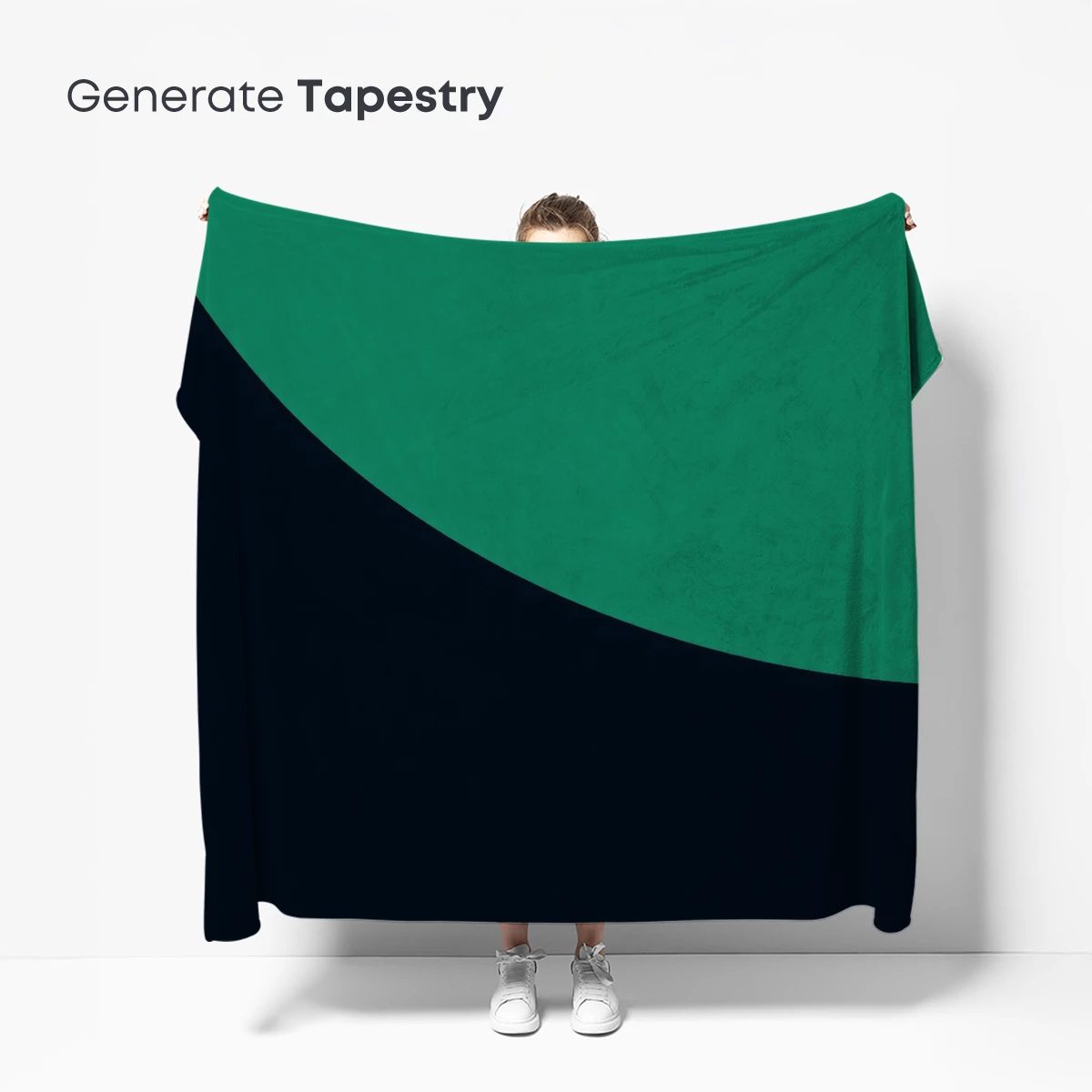 Eclipse of Serenity: Green and Navy Abstract - Image 5