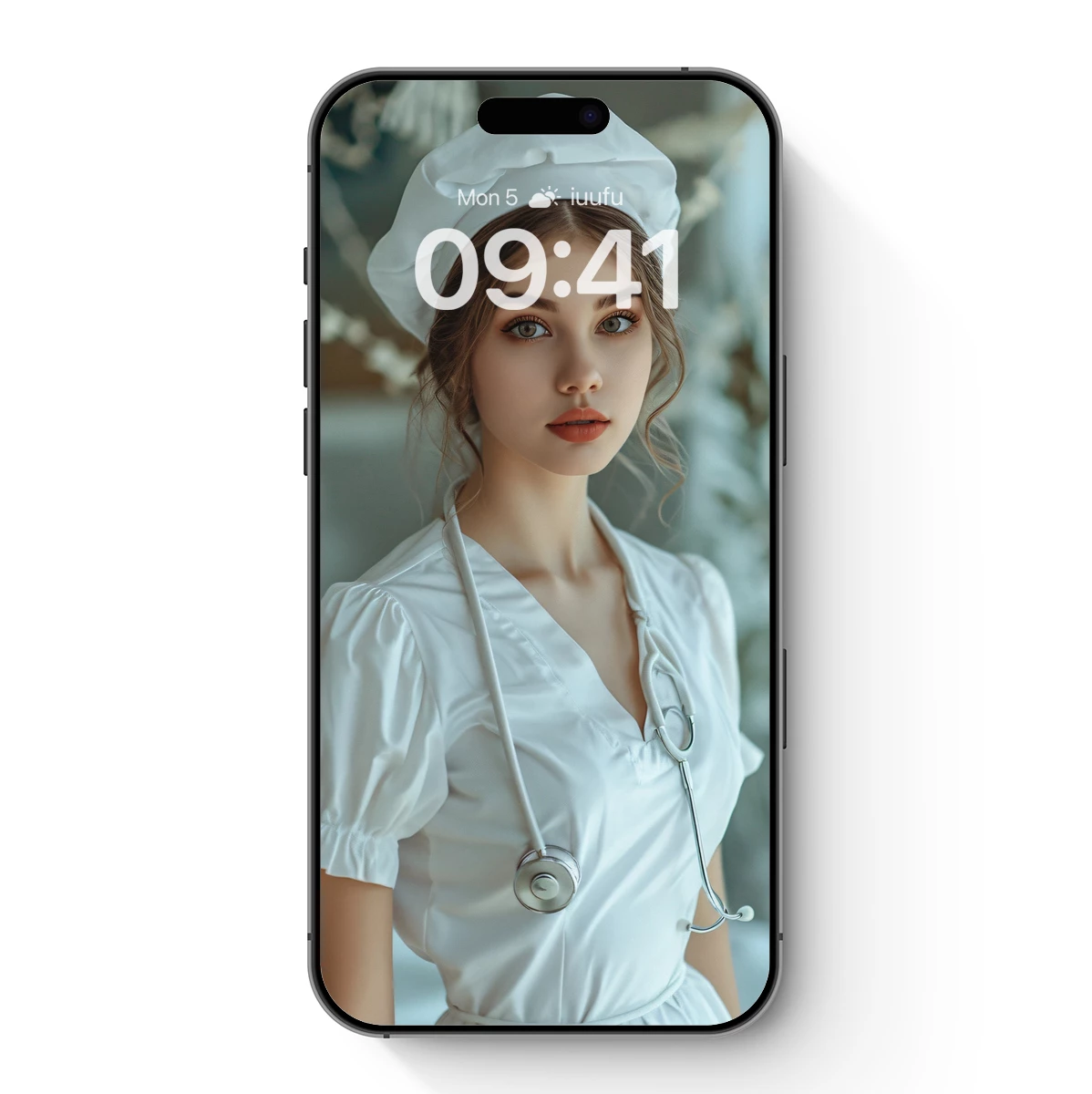 Elegant Nurse in White: Timeless Grace and Healing Artistry