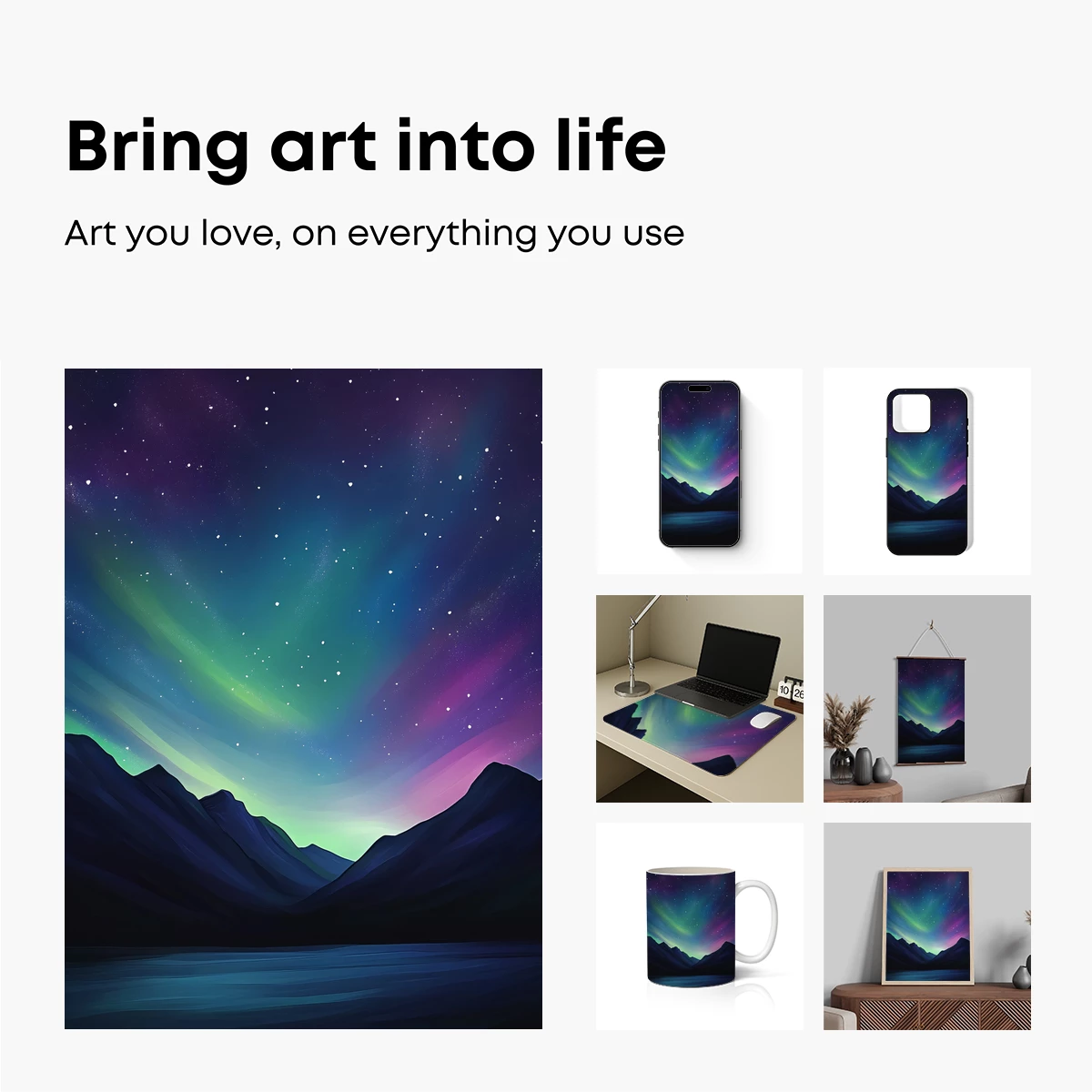 Aurora Over Midnight Mountains - Image 2