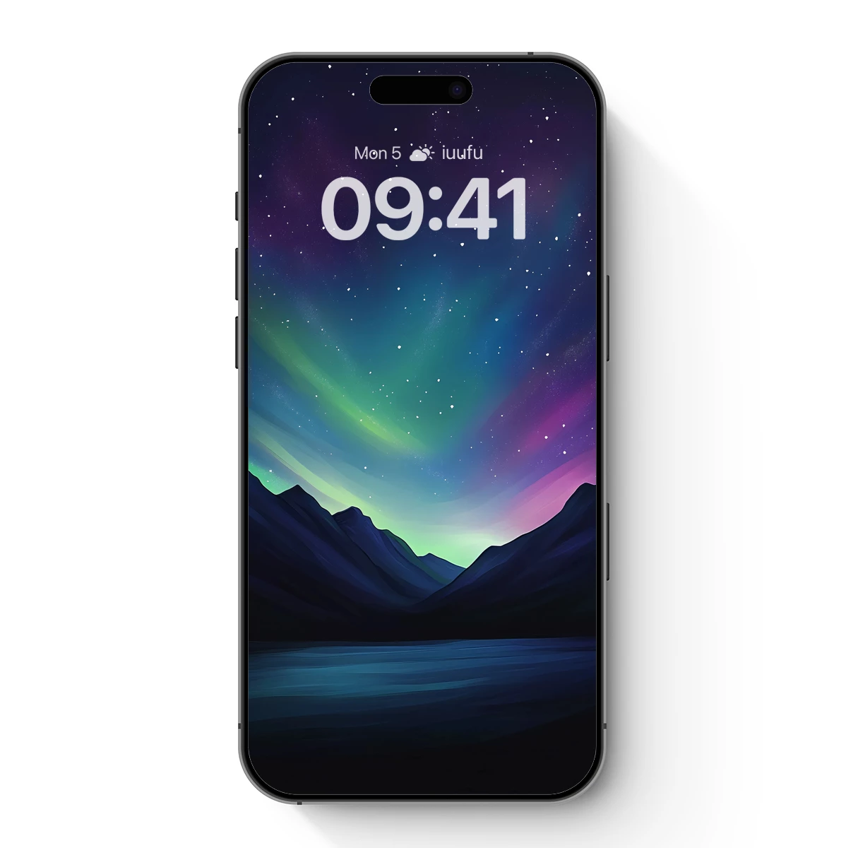 Aurora Over Midnight Mountains