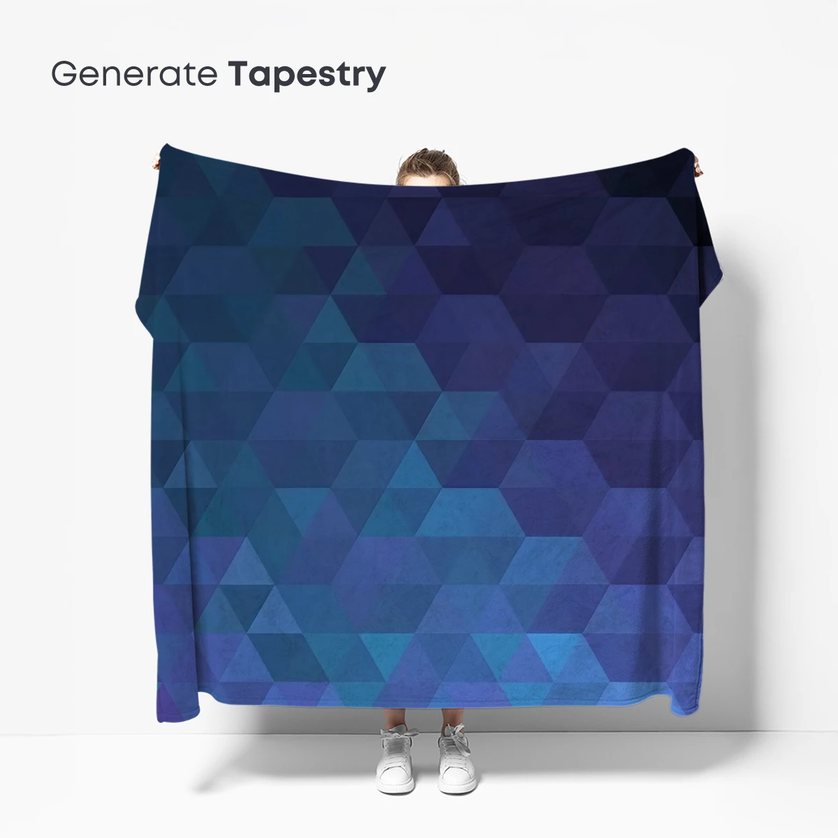 Geometric Twilight: Blue Hexagon Symphony - Image 5