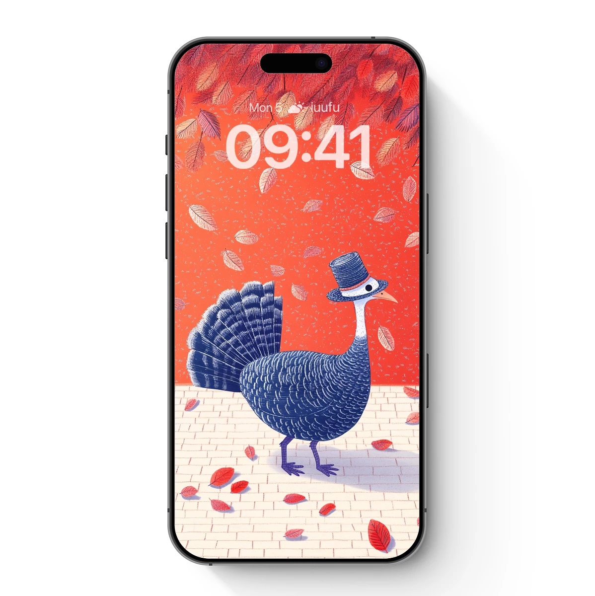 Autumnal Turkey in Top Hat: Whimsical Fall Fantasy