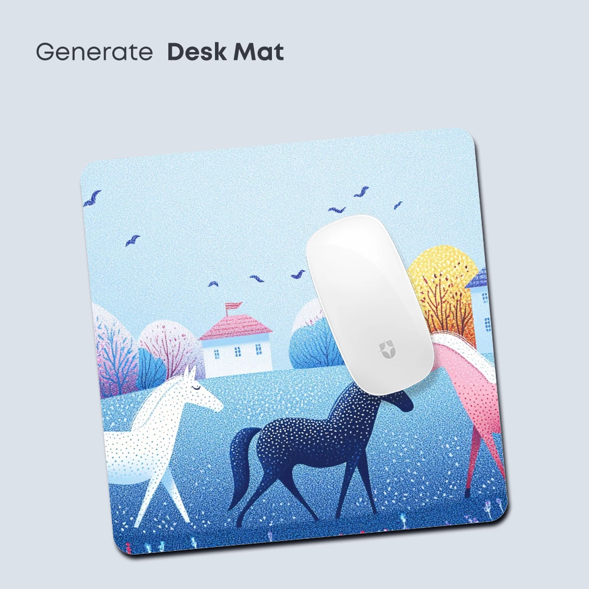 Enchanted Horses in a Pastel Autumn Landscape - Image 4