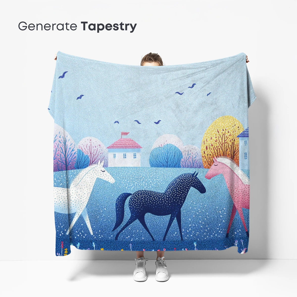 Enchanted Horses in a Pastel Autumn Landscape - Image 5